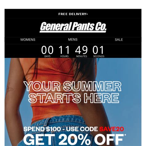 student discount general pants